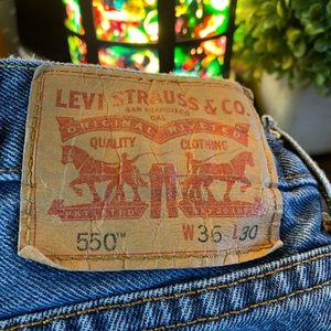 Levi Strauss Blue Jeans 36 X 30 Cotton Zipper Straight